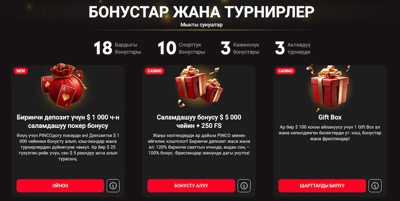 Пинко казино Кыргызстан